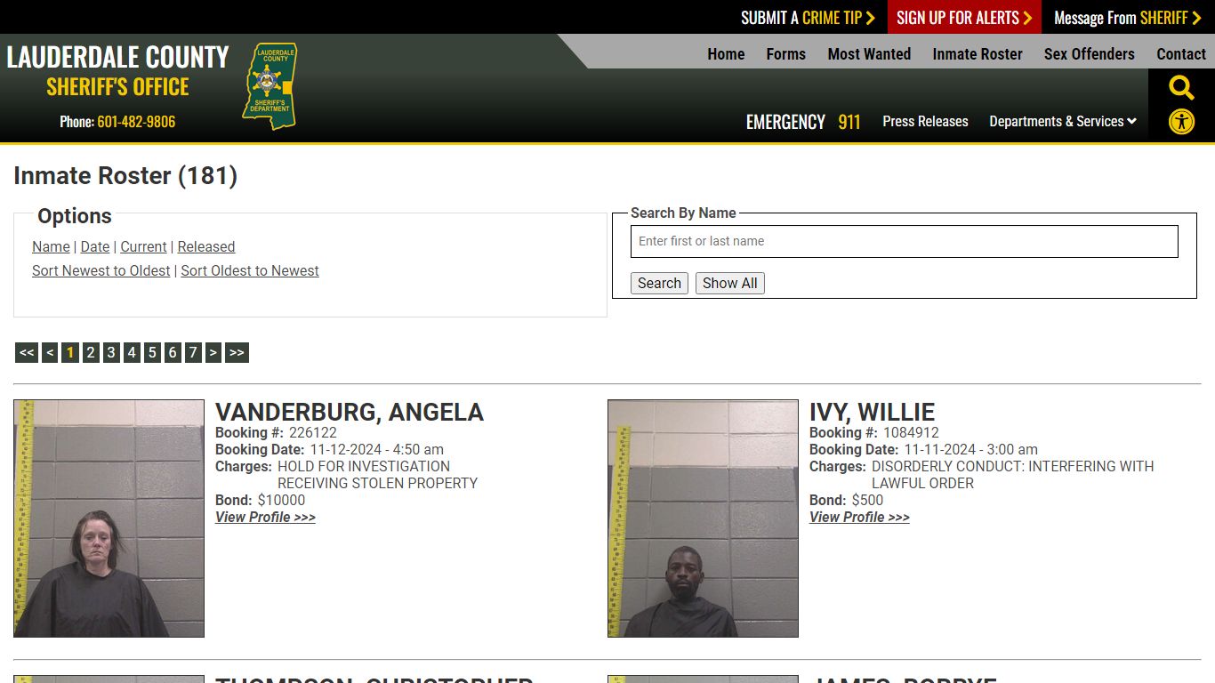 Inmate Roster - Current Inmates Booking Date Descending - Lauderdale ...