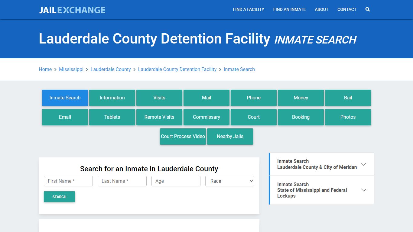 Lauderdale County Detention Facility Inmate Search