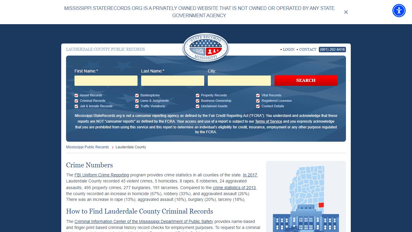 Lauderdale County Arrest, Court, and Public Records - StateRecords.org